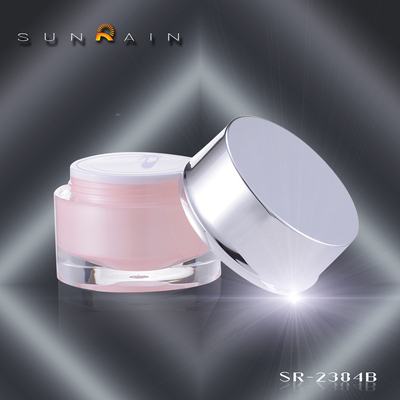 Sunrain PMMA پلاستیک و لوازم آرایشی قوطی پوست 30ml کننده 50ml SR-2384B برای مراقبت شخصی